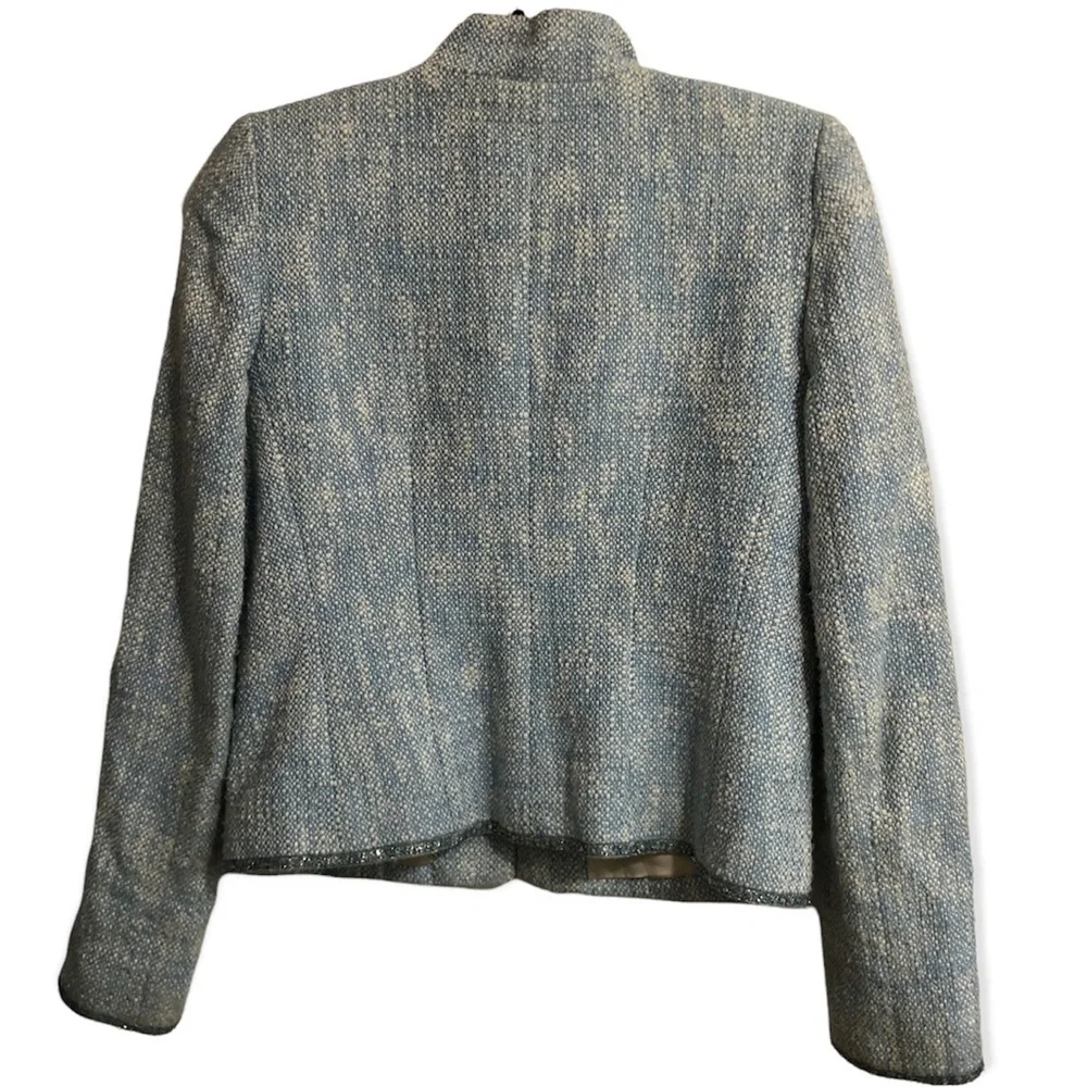 Walter Baker tweed jacket beaded embellishments